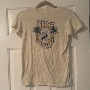 Beige Surf Graphic Tee by